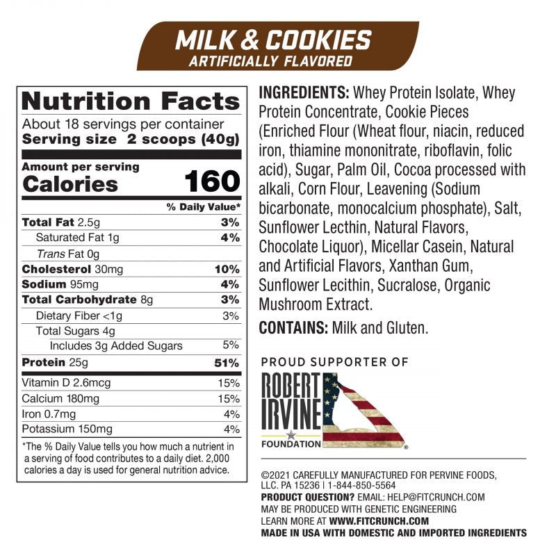 
                  
                    FITCRUNCH Milk & Cookies  Protein Powder (18 servings)
                  
                