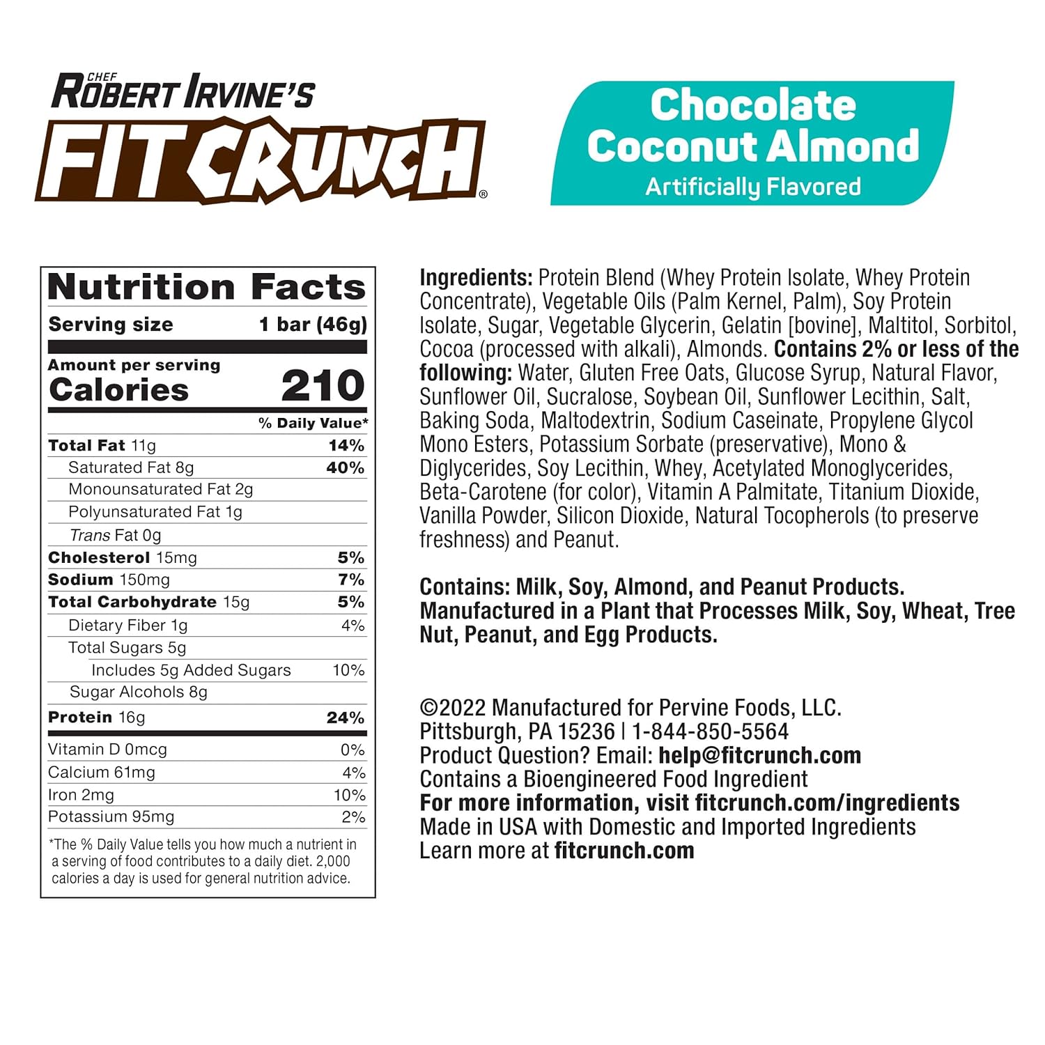Robert Irvine Fit Crunch Bar Nutrition Facts Revealed