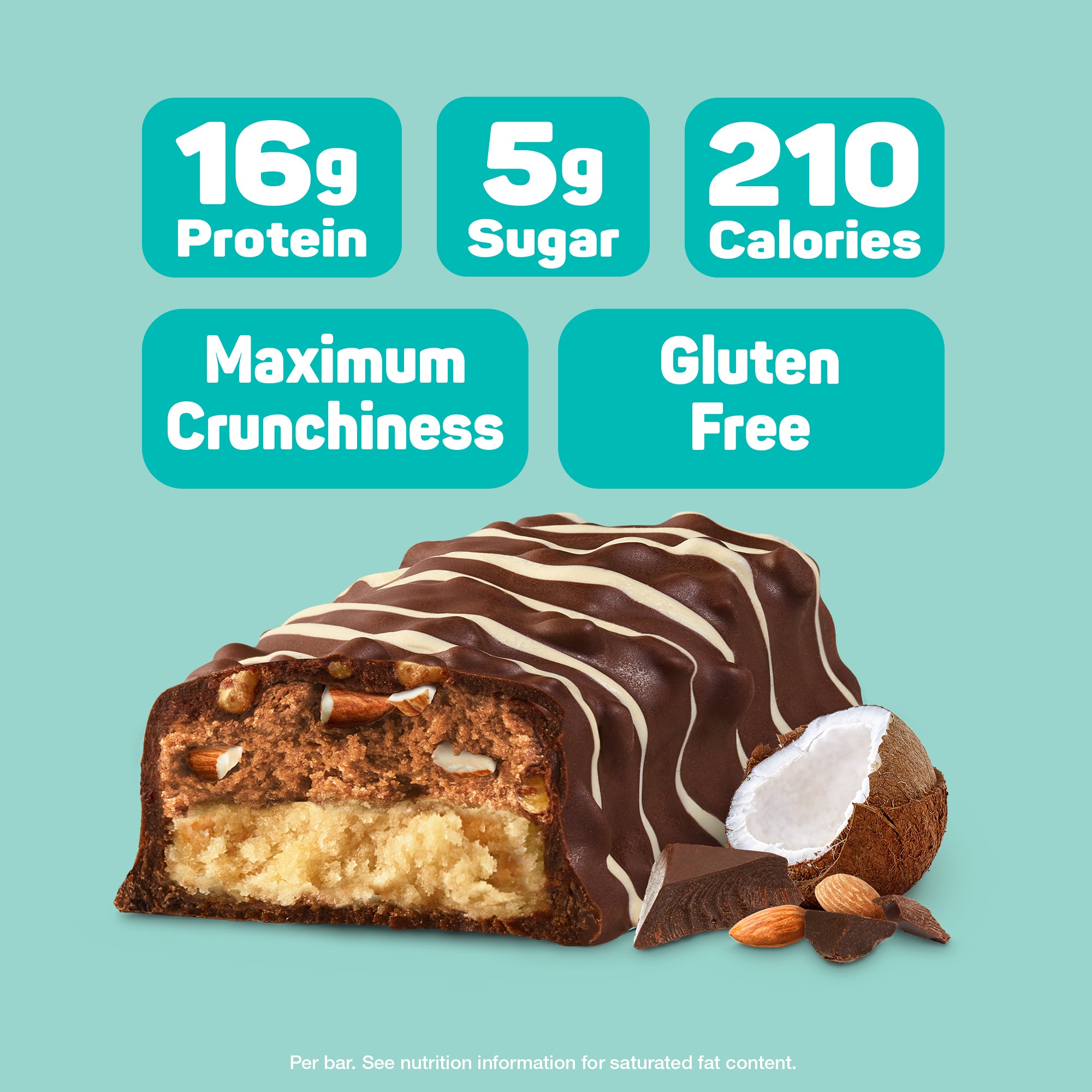 FITCRUNCH Snack Size Chocolate Coconut Almond