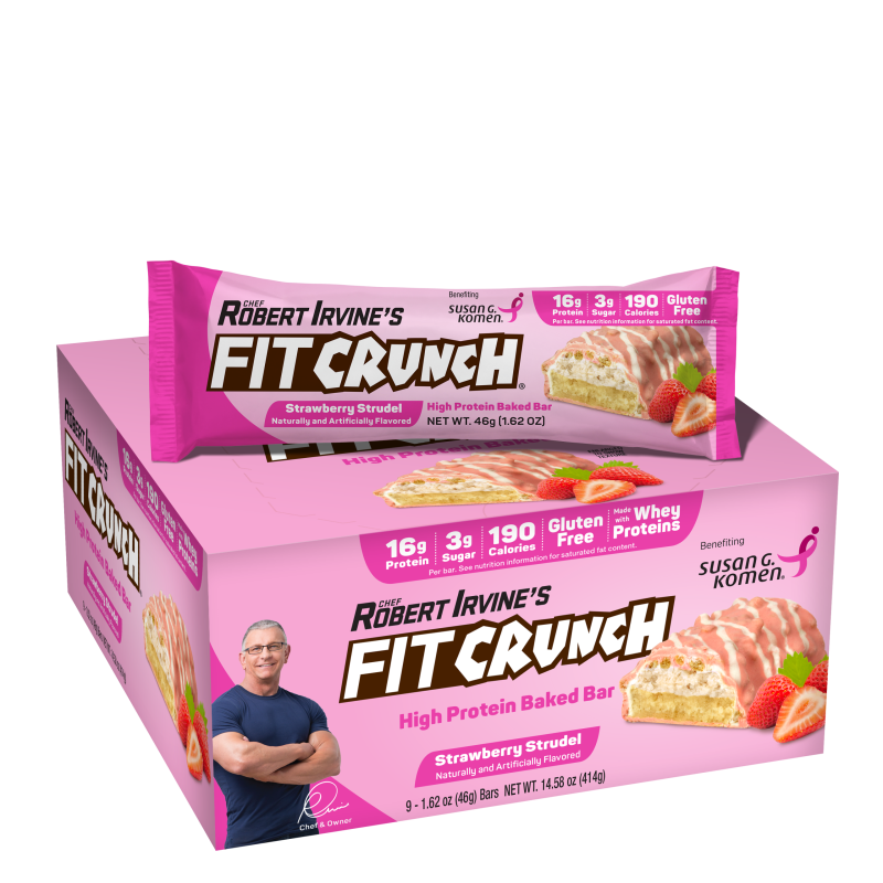 FITCRUNCH Strawberry Strudel, Benefiting Susan G. Komen (9ct Snack Size)