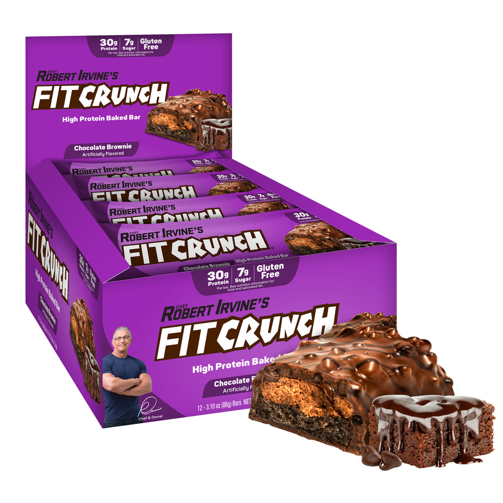 FITCRUNCH Chocolate Brownie (12ct Full Size)