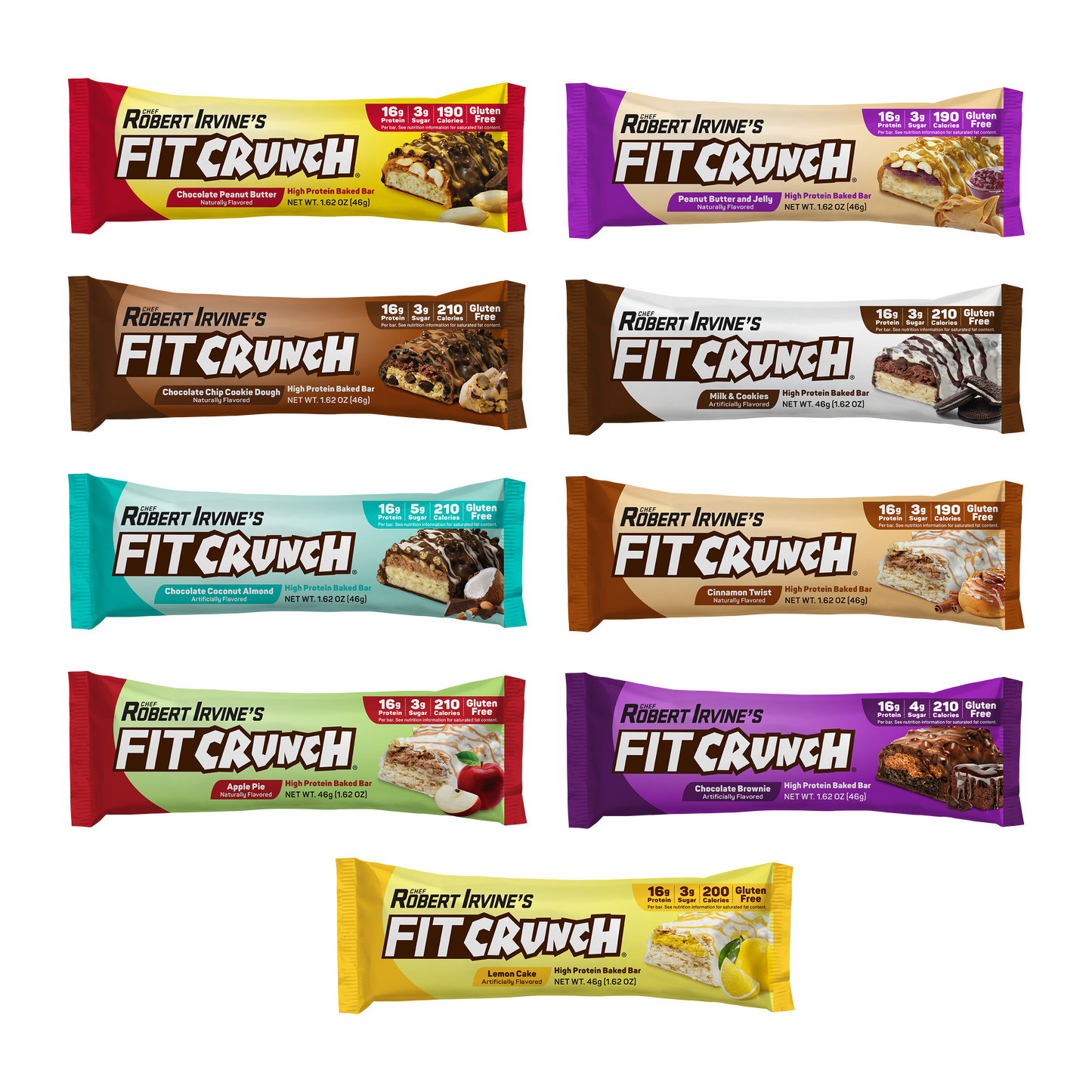 assortment of protein bar wrappers