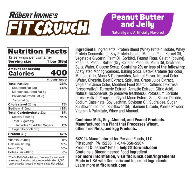 
                  
                    FITCRUNCH Peanut Butter & Jelly (18ct Snack Size)
                  
                