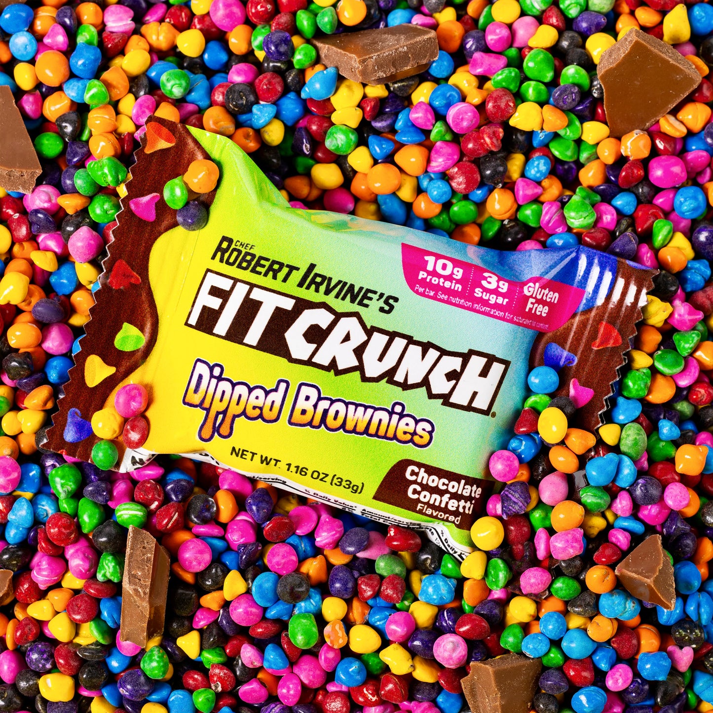 
                  
                    FITCRUNCH Dipped Protein Brownies (8 Brownies, Chocolate Confetti)
                  
                