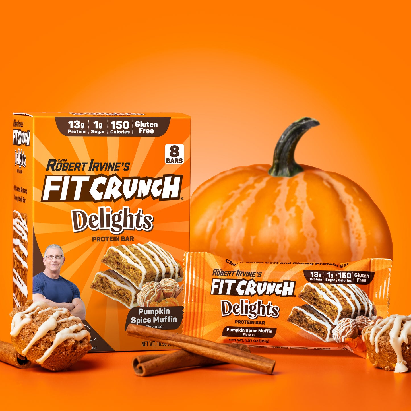 
                  
                    FITCRUNCH Delights Protein Bar (8 Bars, Pumpkin Spice Muffin)
                  
                