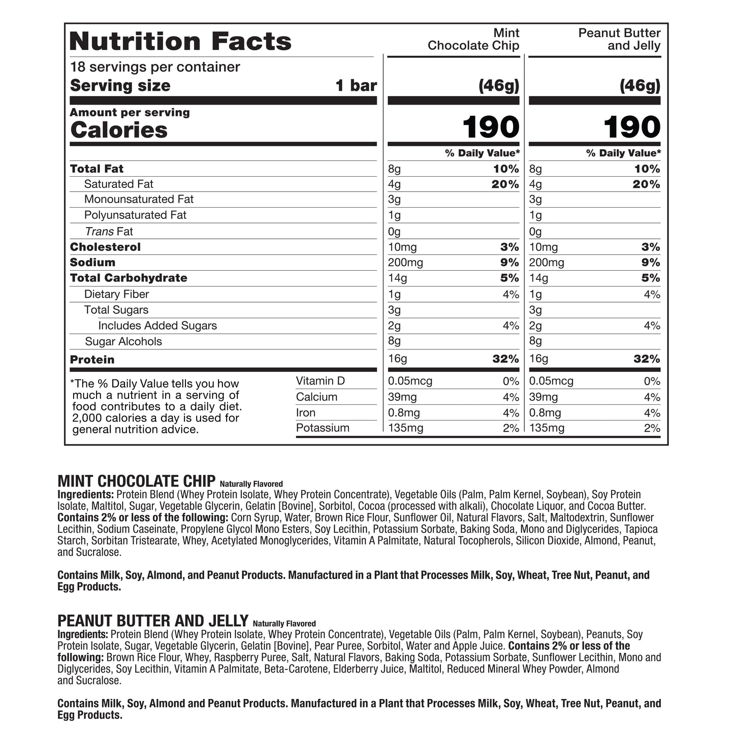 
                  
                    nutrition facts and ingredients
                  
                