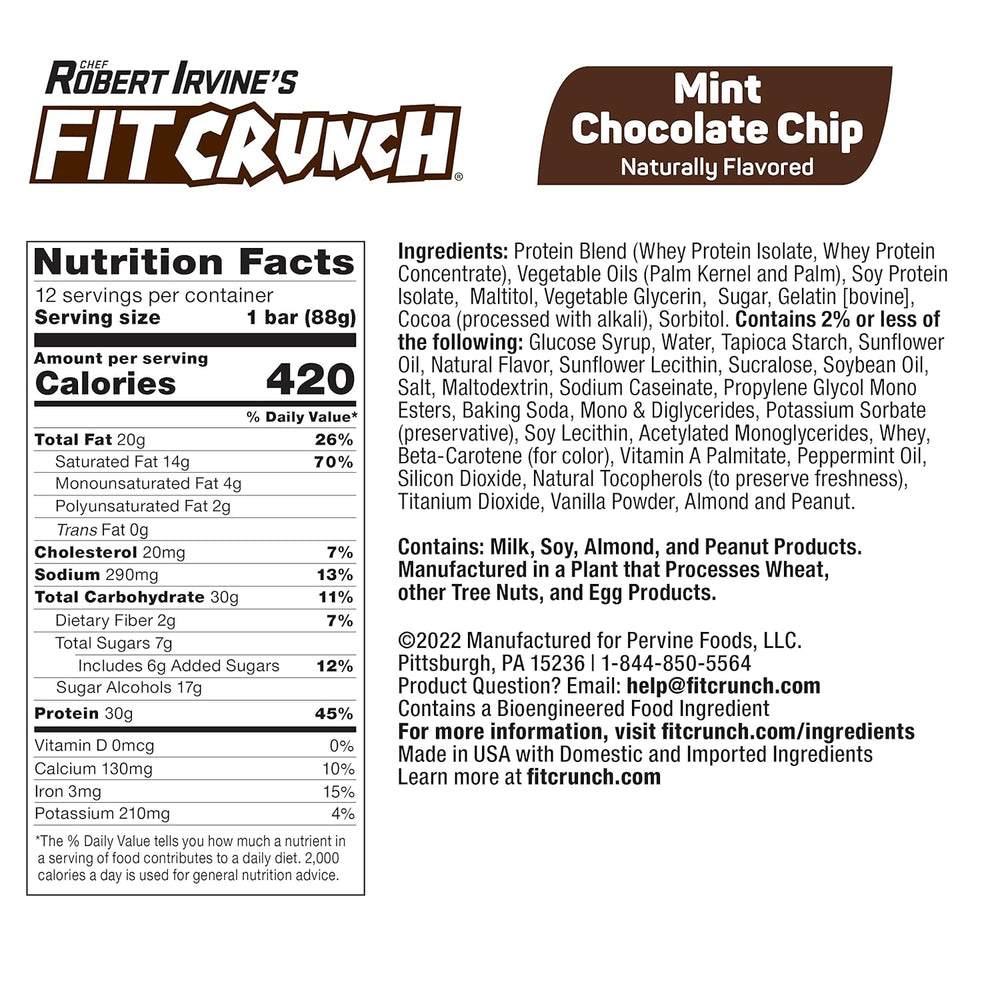 
                  
                    FITCRUNCH Mint Chocolate Chip (12ct Full Size)
                  
                