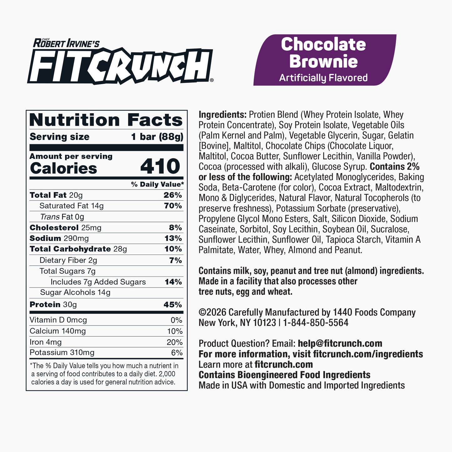 
                  
                    FITCRUNCH Chocolate Brownie (12ct Full Size)
                  
                