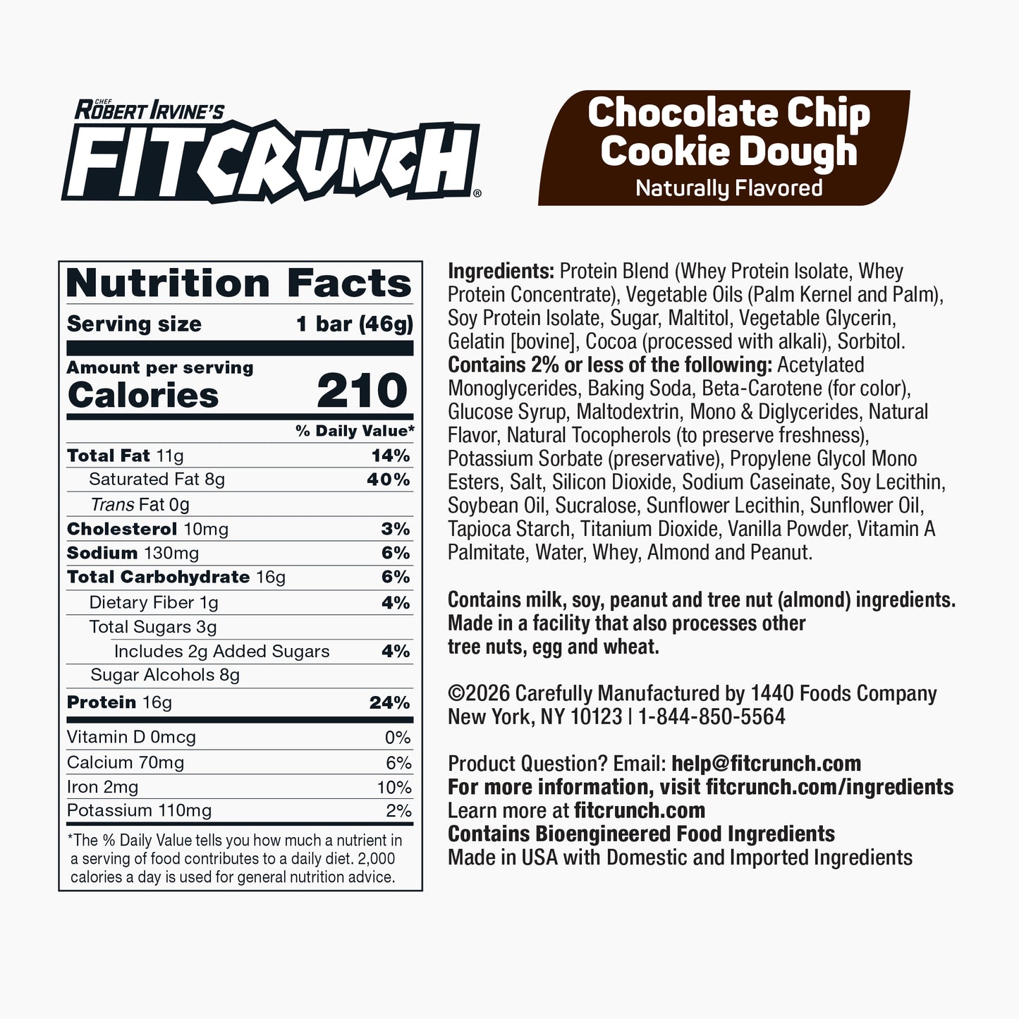 
                  
                    FITCRUNCH Chocolate Chip Cookie Dough
                  
                