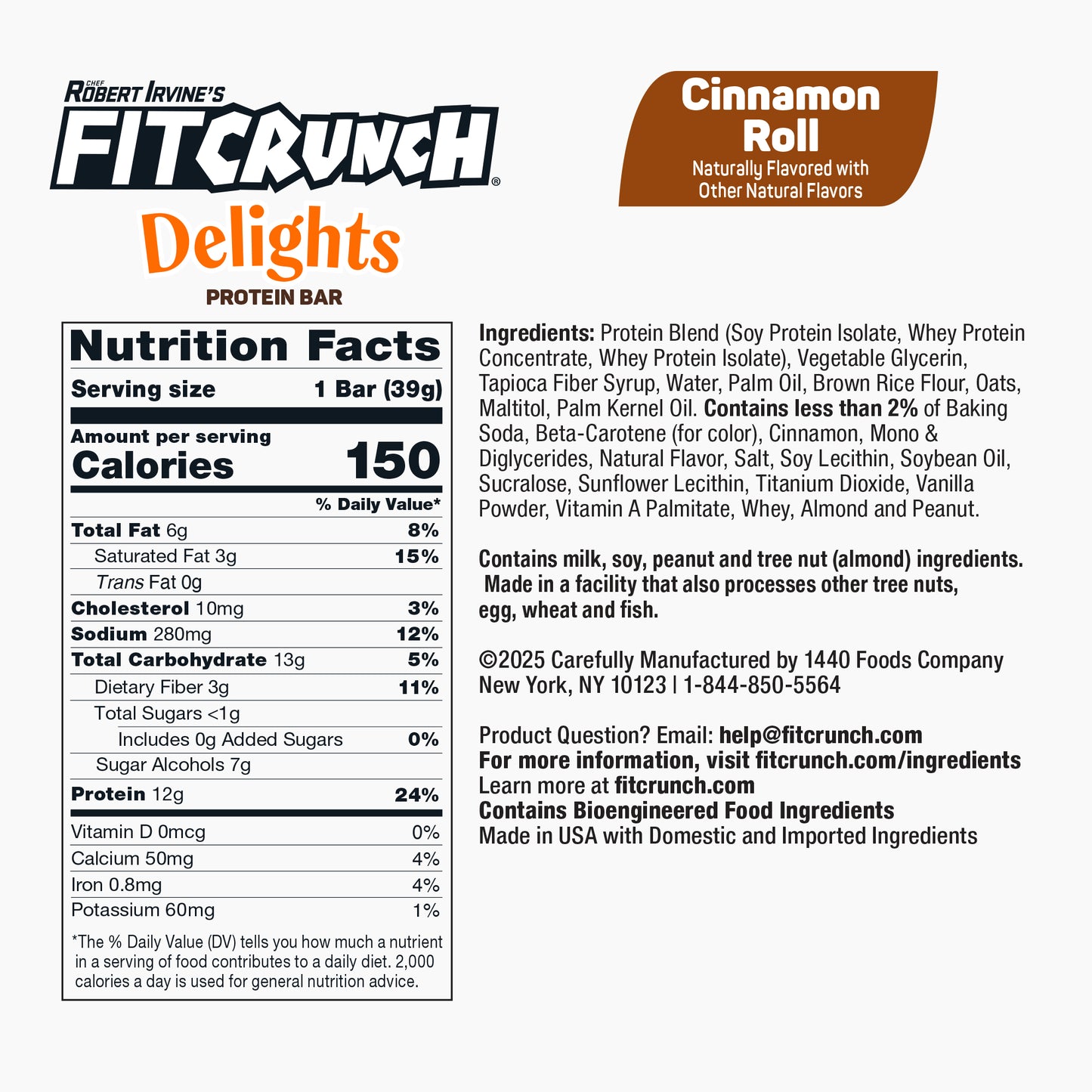 
                  
                    FITCRUNCH Delights Protein Bar (8 Bars, Cinnamon Roll)
                  
                