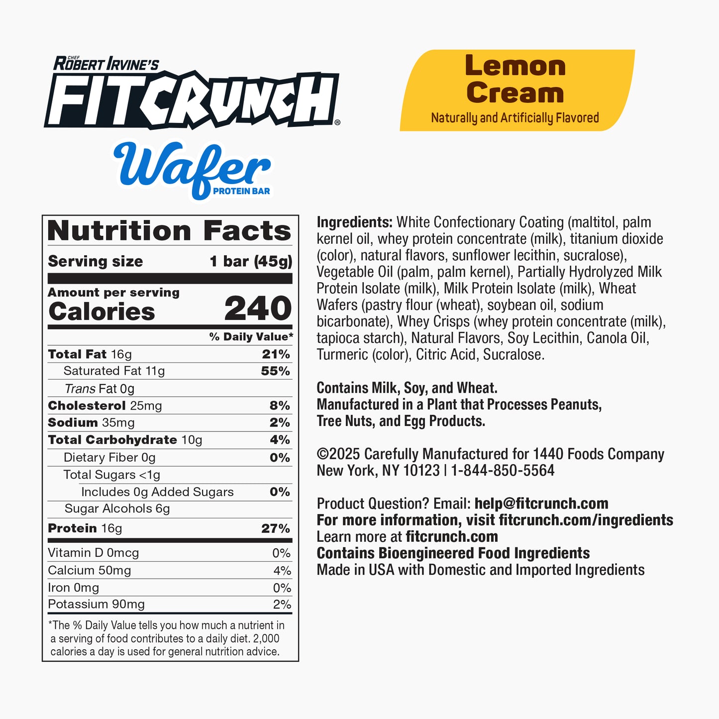
                  
                    FITCRUNCH Wafer Protein Bars Lemon Cream (9ct)
                  
                