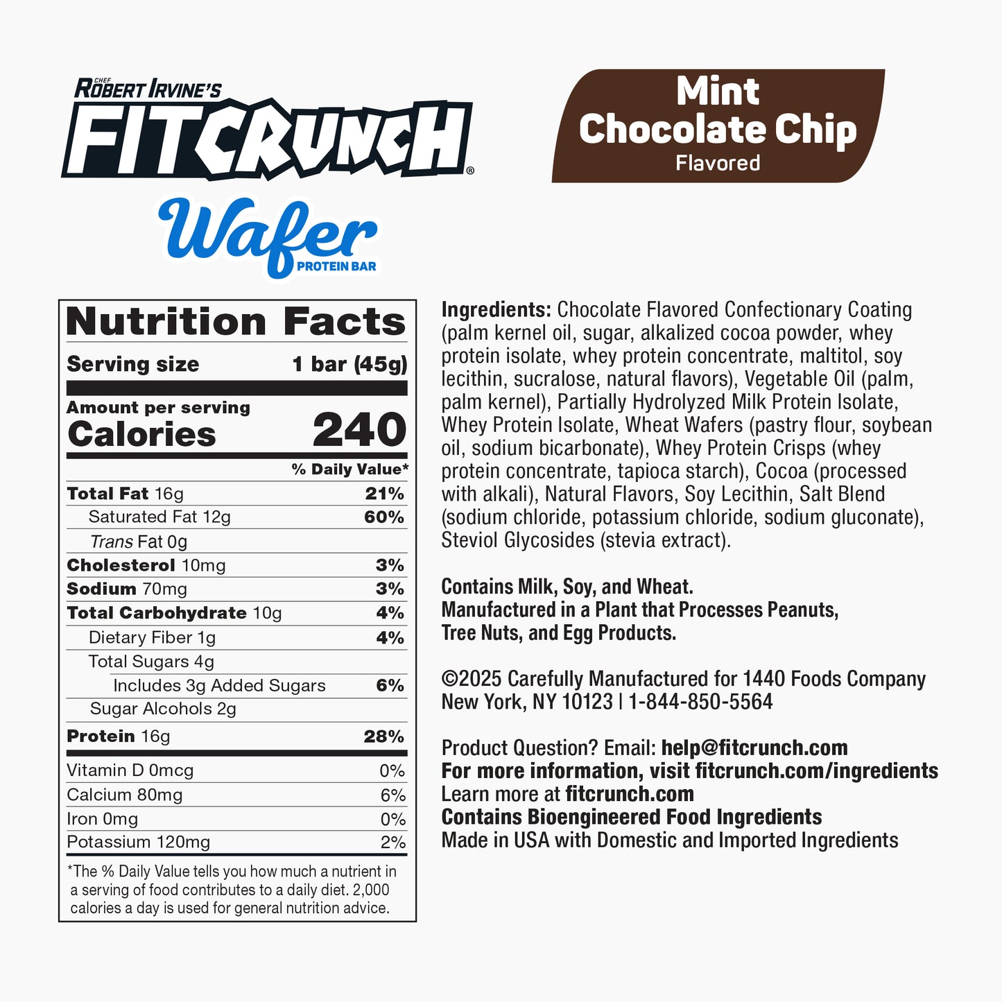 
                  
                    FITCRUNCH Wafer Protein Bars Mint Chocolate Chip (9ct)
                  
                