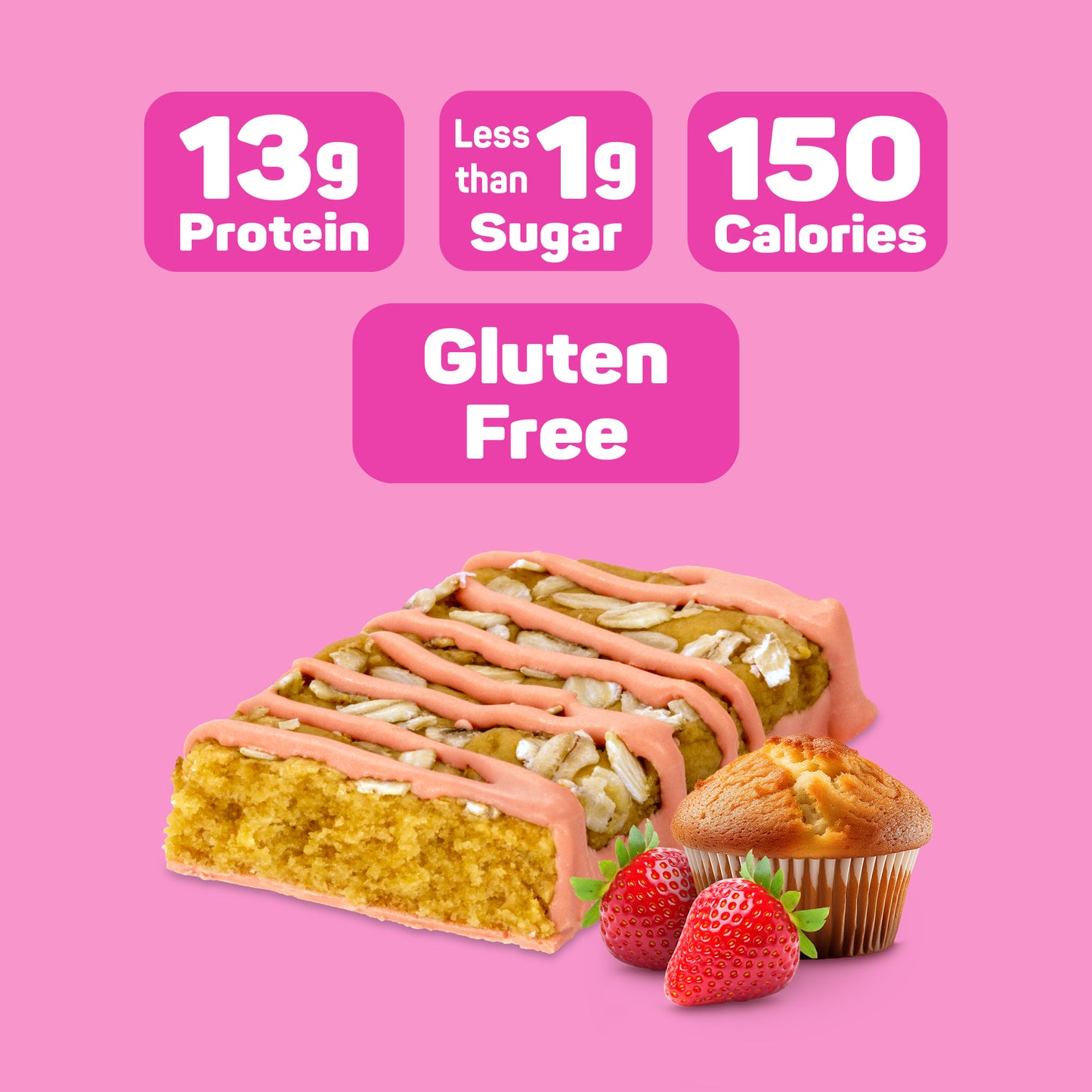 
                  
                    FITCRUNCH Delights Protein Bar (8 Bars, Strawberry Muffin)
                  
                